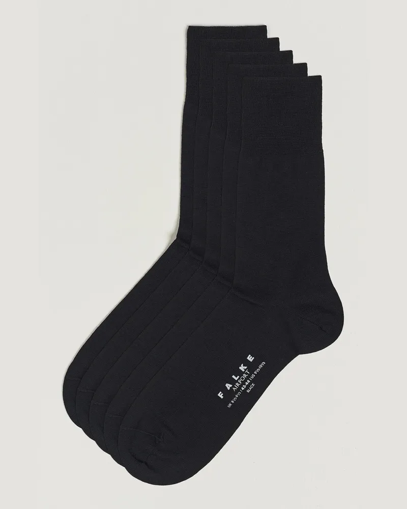Falke 5-Pack Airport Socks Black Schwarz