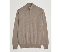 Cashmere Half Zip Sweater Brown