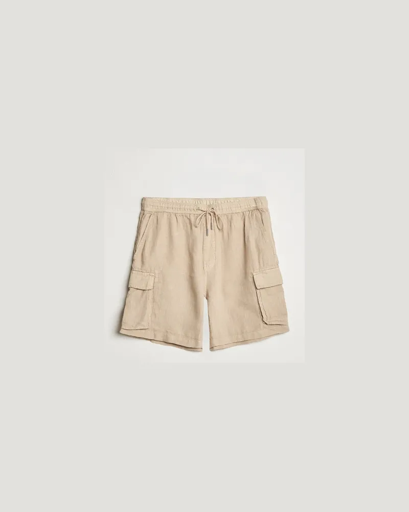 Gant Regular Fit Linen Cargo Shorts Concrete Beige Beige