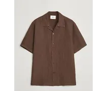 Julio Leinen Resort Shirt Cocoa Brown