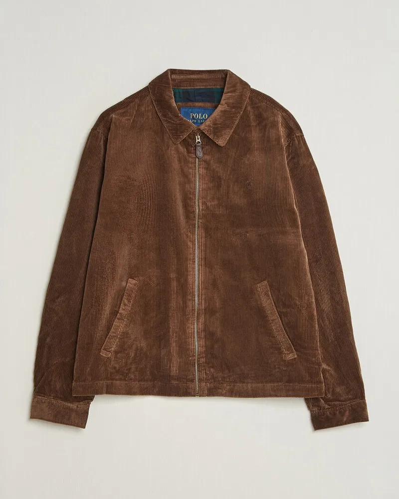 Ralph Lauren Lined Corduroy Windbreaker Pale Russet Braun