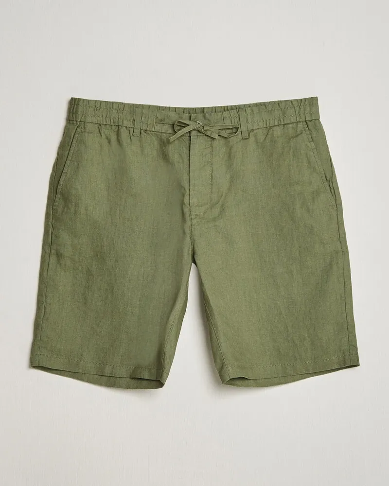 Gant Regular Fit Linen Drawstring Shorts Dry Herb Green Grün