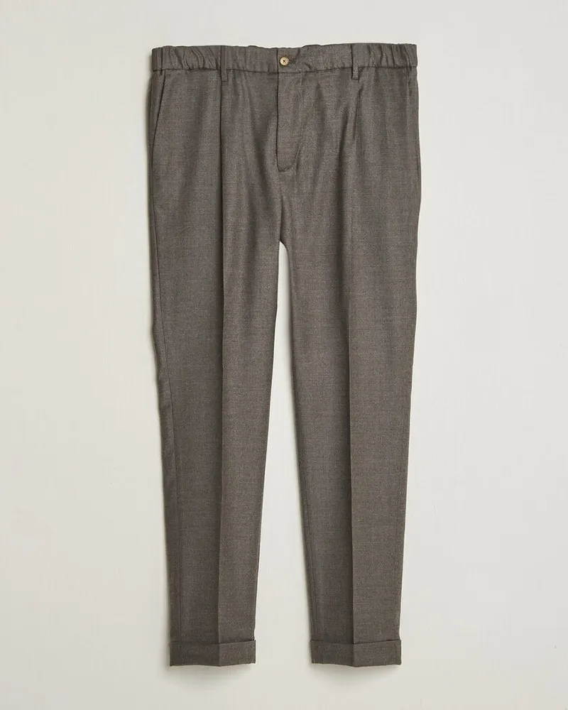 Briglia 1949 Isola Stretch Flannel Trousers Brown Braun