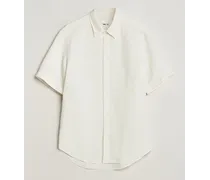 Arne Tencel/Leinen Kurzarm Shirt White