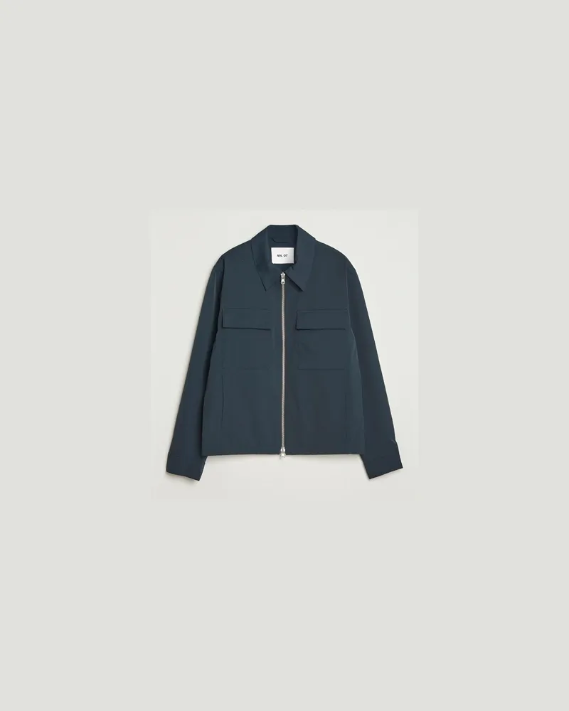 NN 07 Alban Bomber Jacket Navy Blue Blau