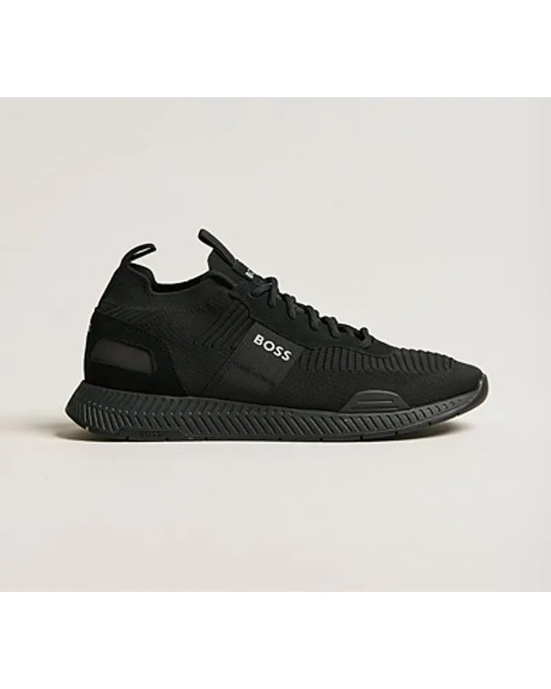 HUGO BOSS Titanium Running Sneaker Black Schwarz