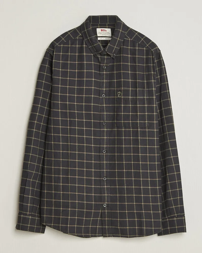 Fjäll Räven Övik Flannel Shirt Dark Grey Grau