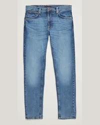 Nudie Jeans Lean Dean Jeans Lost Orange Blau