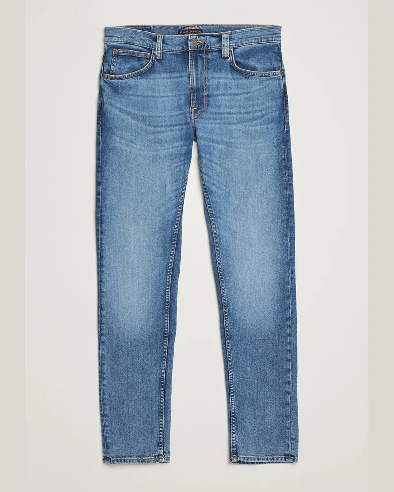 Nudie Jeans Lean Dean Jeans Lost Orange Blau