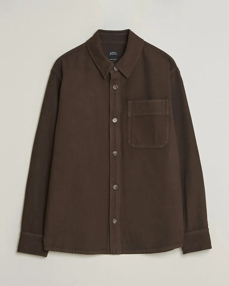 A.P.C. Basile Overshirt Chocolate Braun