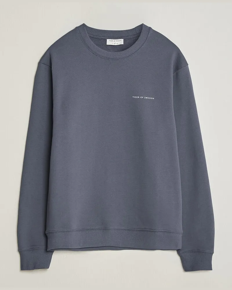 Tiger of Sweden Emerson Crew Neck Sweatshirt Iron Haze Blau