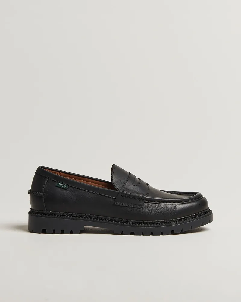 Ralph Lauren Jett Penny Loafers Black Calf Schwarz