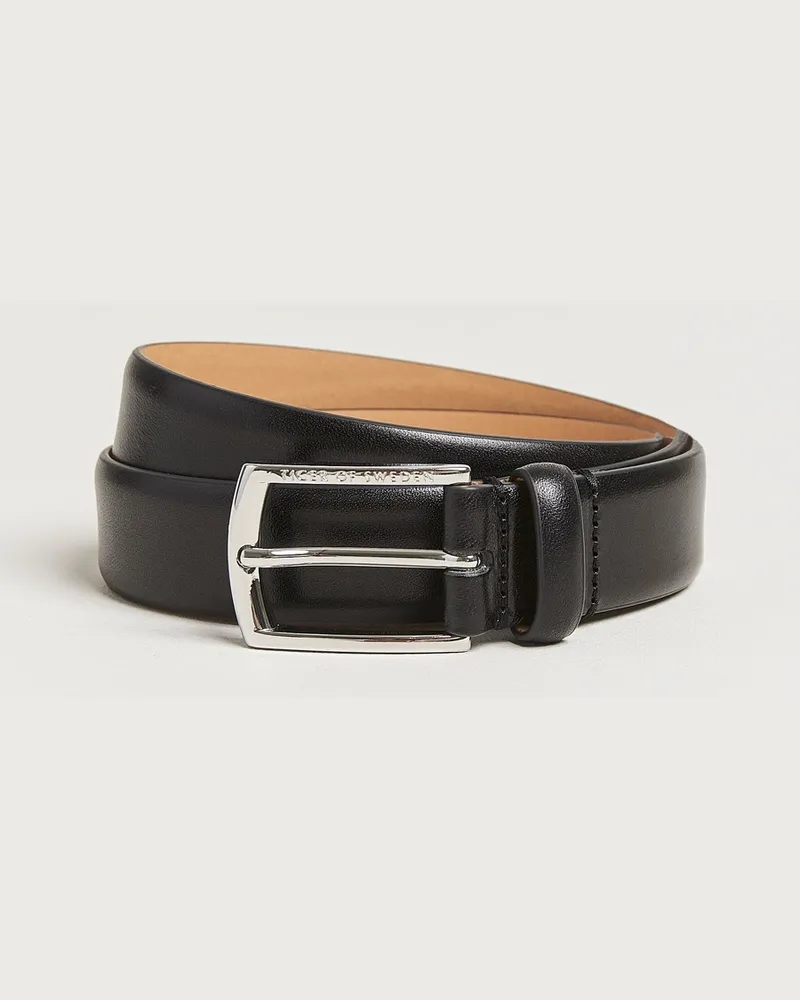 Tiger of Sweden Asenby Leather 3 cm Belt Black Schwarz