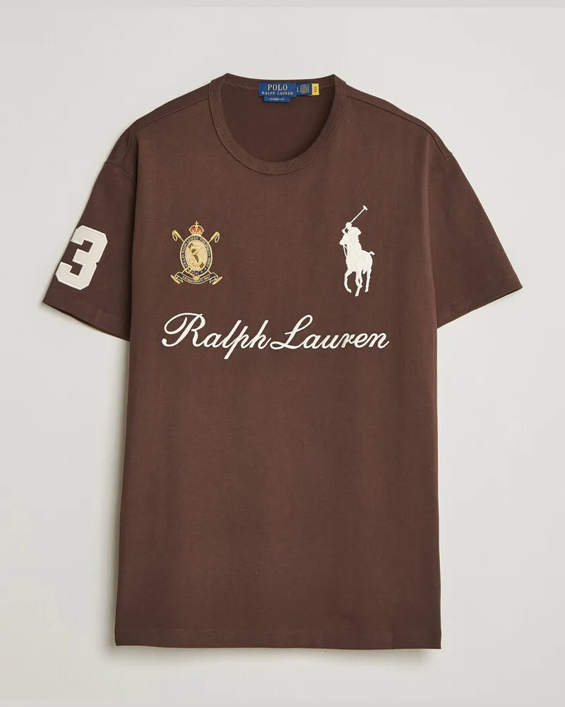 Ralph Lauren Classic Fit Team T-shirt Nutmeg Brown Braun