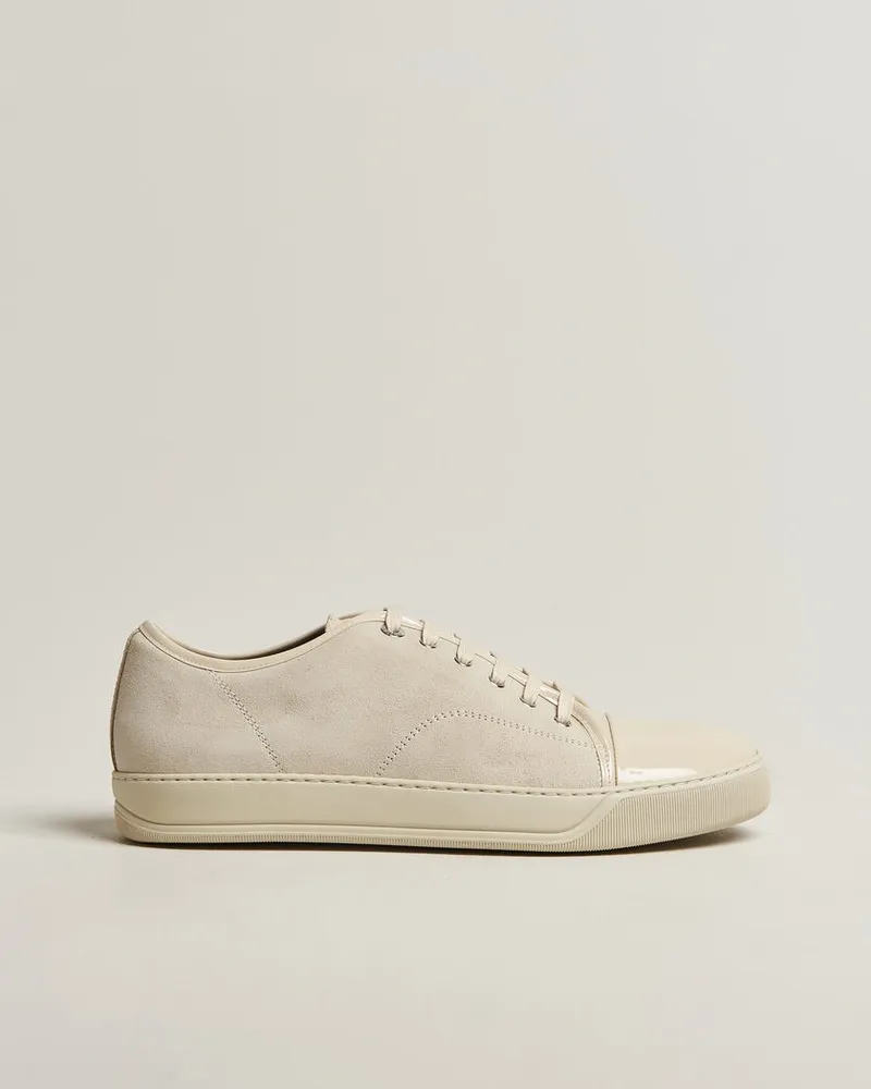 Lanvin DBB1 Patent Cap Toe Sneaker Light Beige Beige