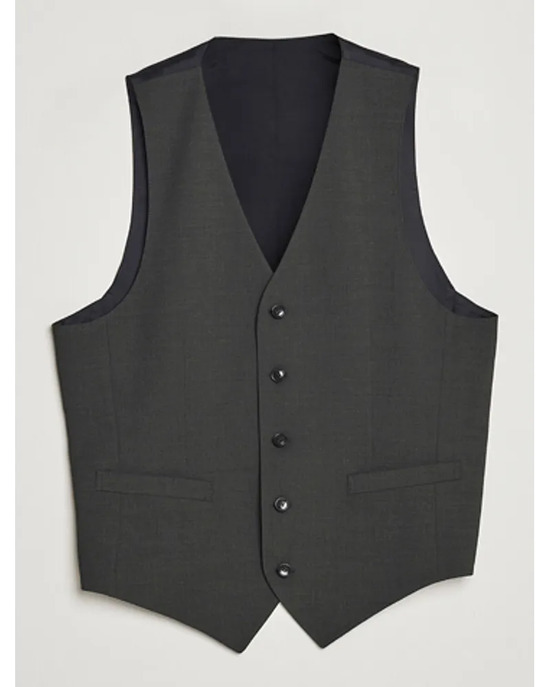 Tiger of Sweden Wayde Woll Travel Waistcoat Olive Extreme Grün