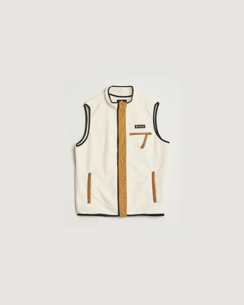 Columbia Sportswear Company Helvetia Half Snap Fleece Vest Chalk Weiß
