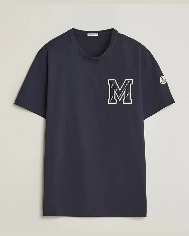 Moncler Varsity Logo T-Shirt Navy Blau