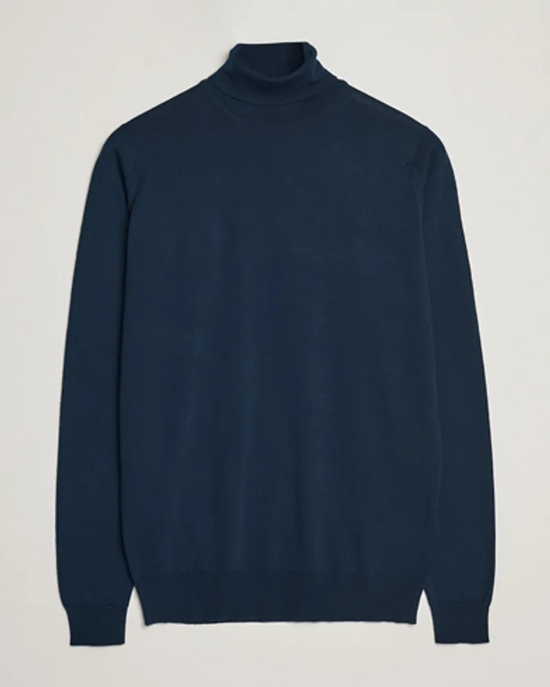 John Smedley Cherwell Extra Fine Merino Rollneck Orion Green Grün