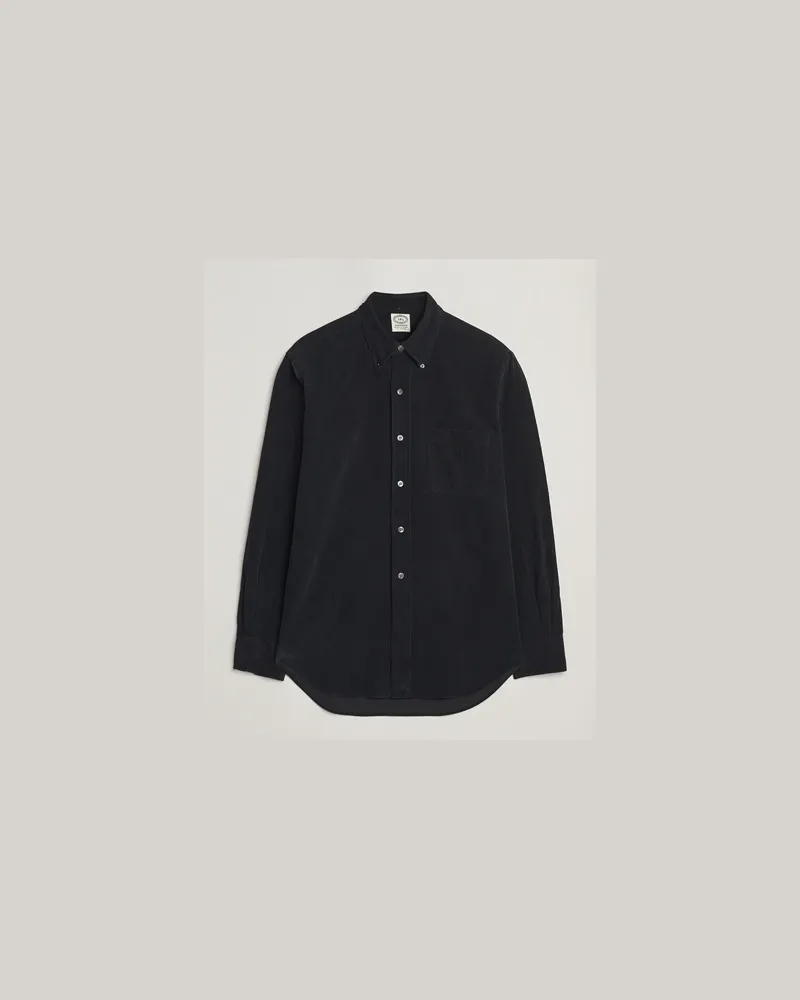 Kamakura Shirts Kamakura Shirts Vintage Ivy Needle Cord Shirt Black Schwarz