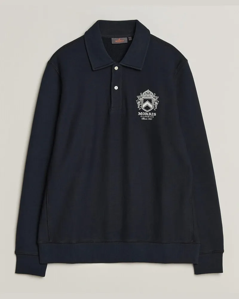 Morris Winston Polo Sweatshirt Old Blue Blau