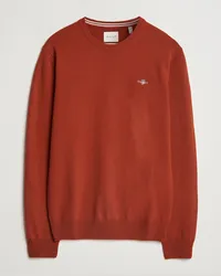 Gant LambsWoll Rundhalspullover Iron Red Rot