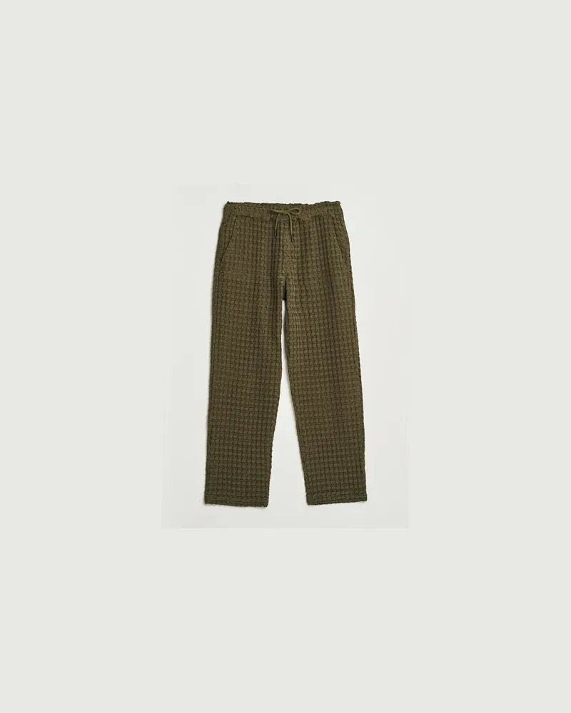 OAS Turtle Ayora Waffle Pants Dark Green Grün