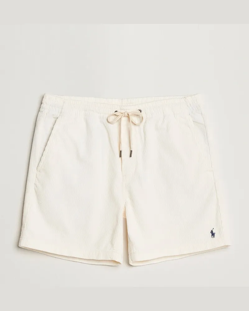 Ralph Lauren Prepster Corduroy Drawstring Shorts Warm White Weiß