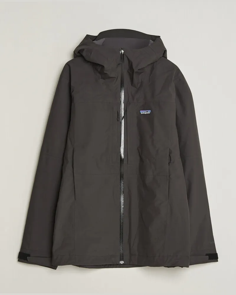Patagonia Insulated Boulder Fork Rain Jacket Black Schwarz