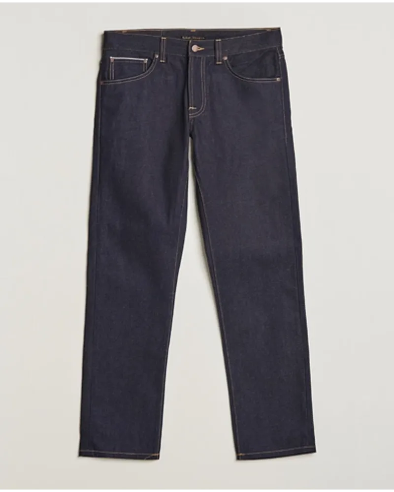Nudie Jeans Gritty Jackson Jeans Dry Maze Selvage Blau