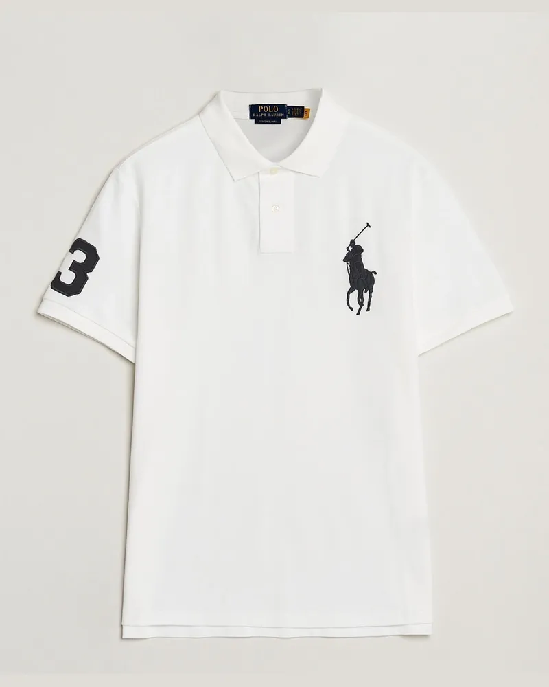 Ralph Lauren Custom Fit Big Pony Polo White Weiß