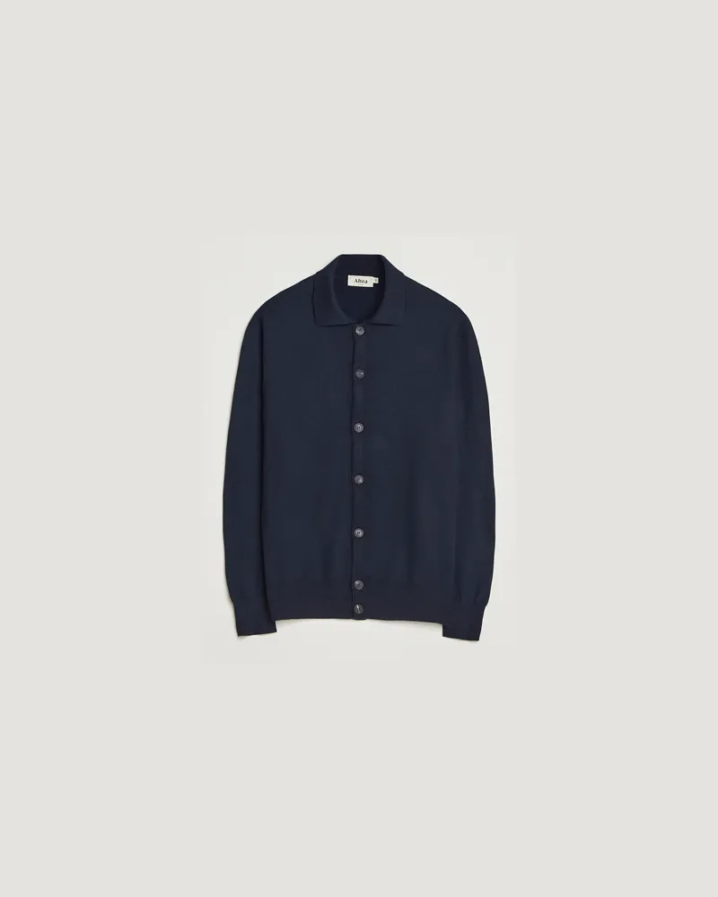 Altea Merino Wool Cardigan Navy Blau