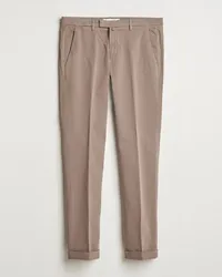 Briglia 1949 Slim Fit Baumwoll Stretch Chino Taupe Braun