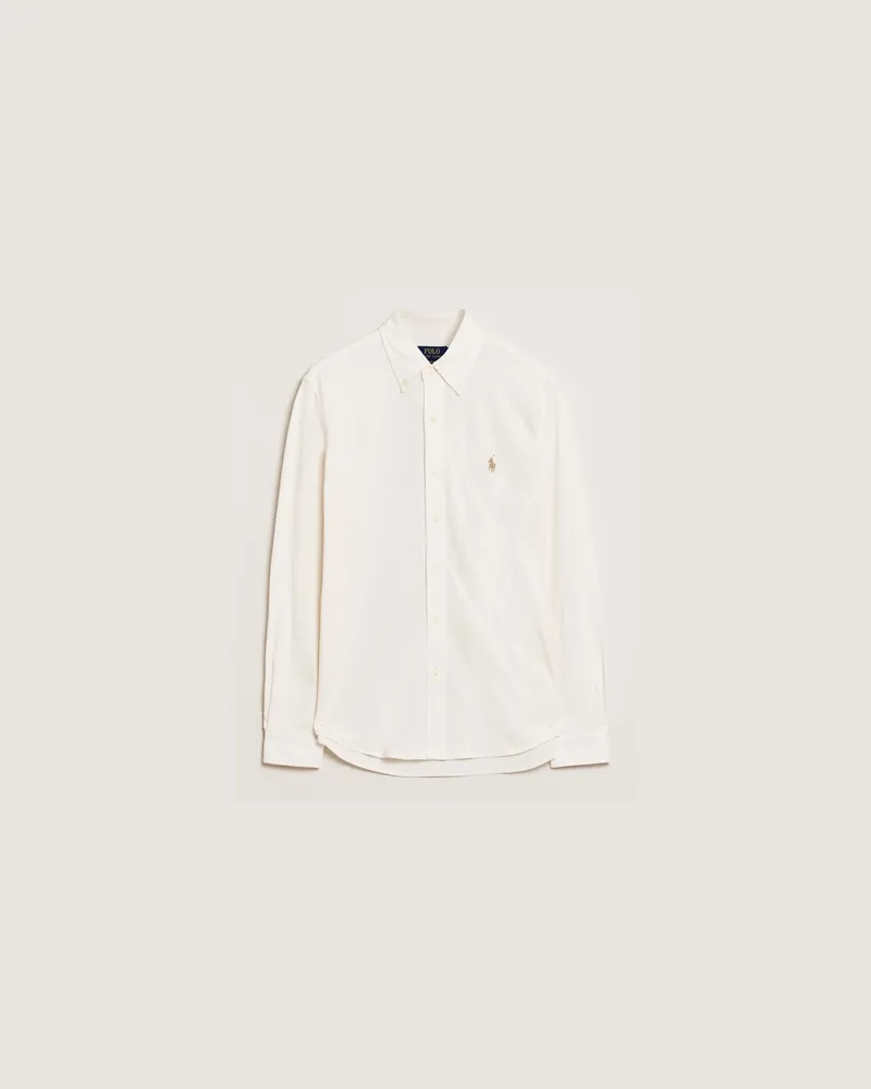 Ralph Lauren Featherweight Mesh Shirt Pale Cream Weiß