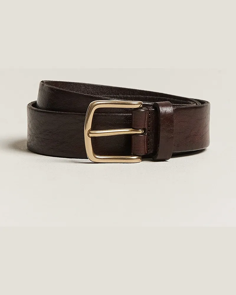 Anderson's Leather Belt 3 cm Dark Brown Braun