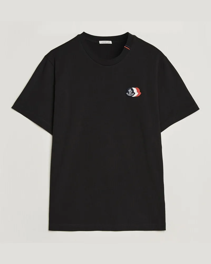 Moncler Tricolore Logo T-Shirt Black Schwarz