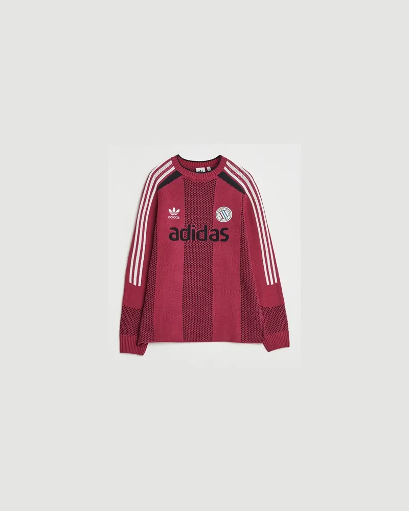 adidas Knitted Football Sweater Legacy Burgundy Rot