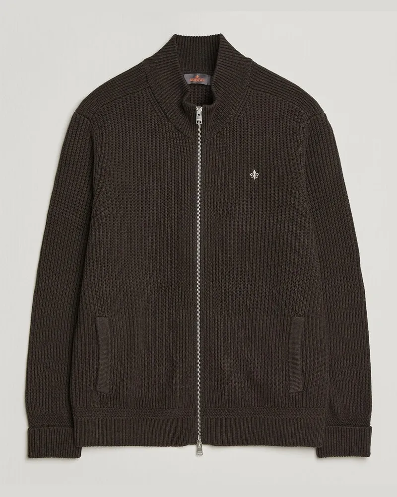 Morris Duncan Zip Cardigan Brown Braun