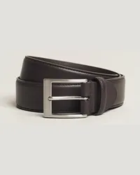 Canali Leder Belt Dark Brown Calf Braun