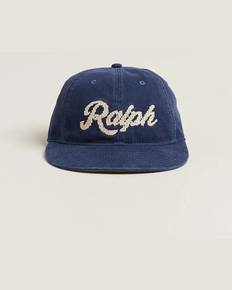 Ralph Lauren Cotton Twill Logo Cap Newport Navy Blau