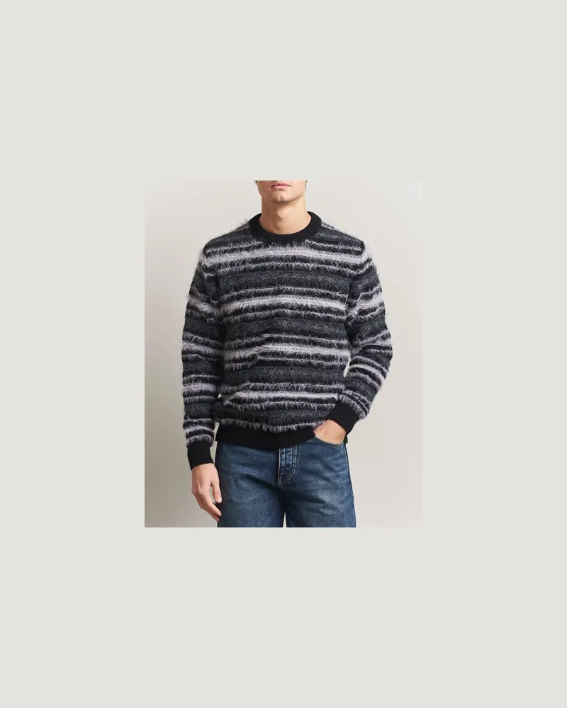 Samsøe & Samsøe Finnley Striped Knitted Sweater Black Multi Mehrfarbig