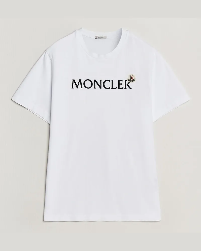 Moncler Lettering Logo T-Shirt White Weiß