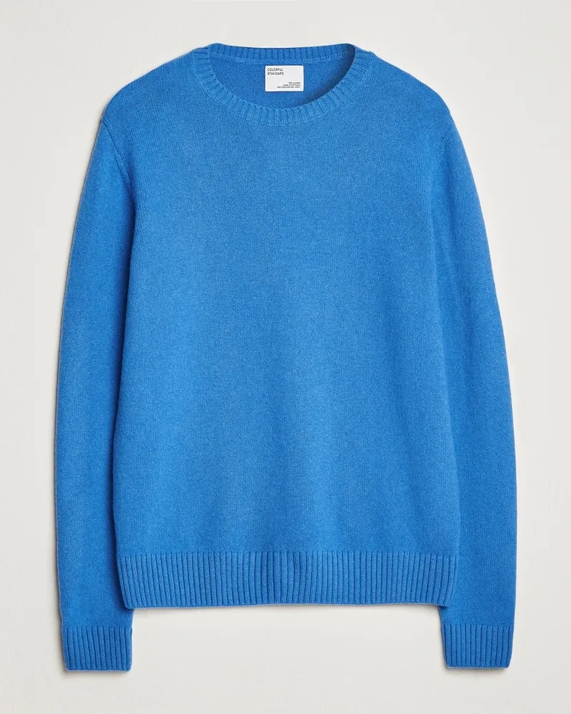 COLORFUL STANDARD Classic Merino Wool Crew Neck Pacific Blue Blau