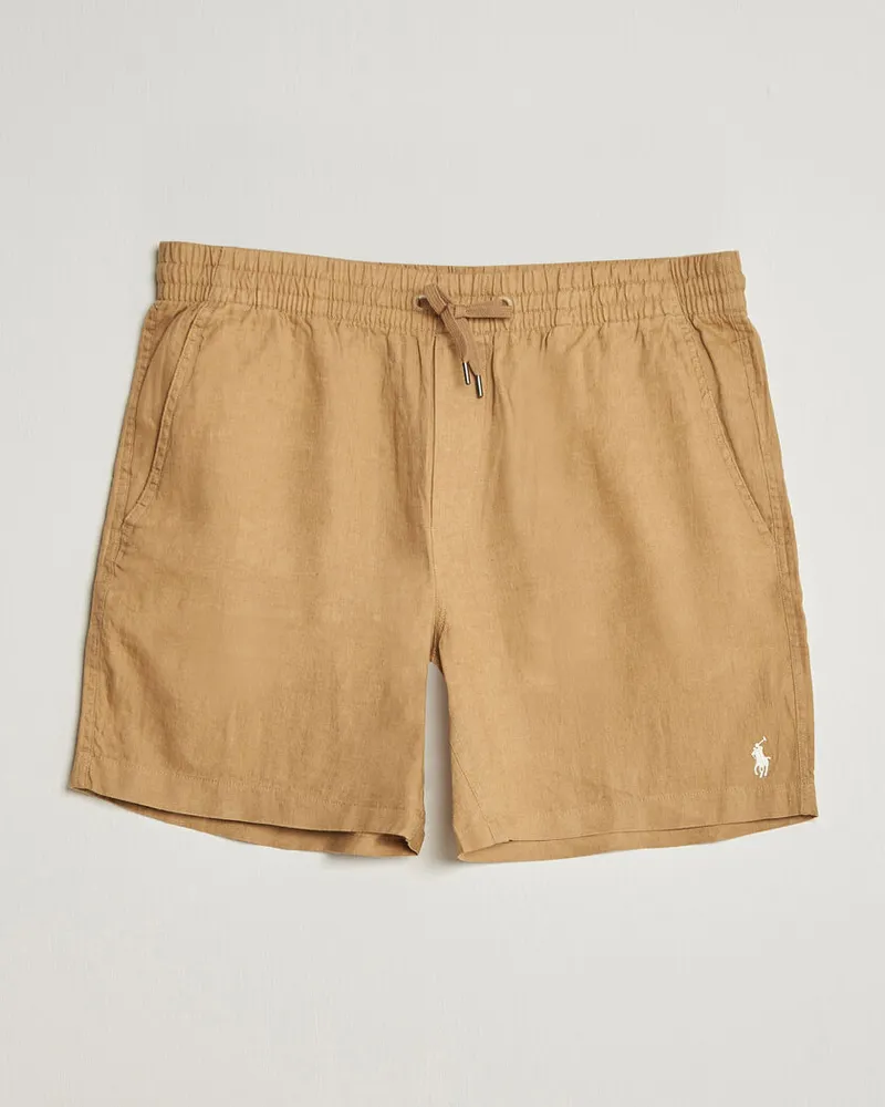 Ralph Lauren Dyed Linen Shorts Cafe Tan Beige