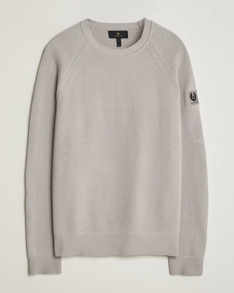 Belstaff Bradwell Cotton Knitted Crew Neck Concrete Grau