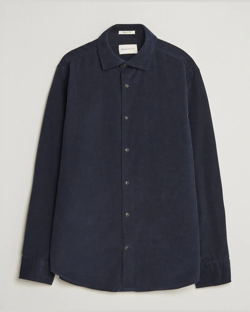 Gant Regular Fit Baby Cord Shirt Evening Blue Blau
