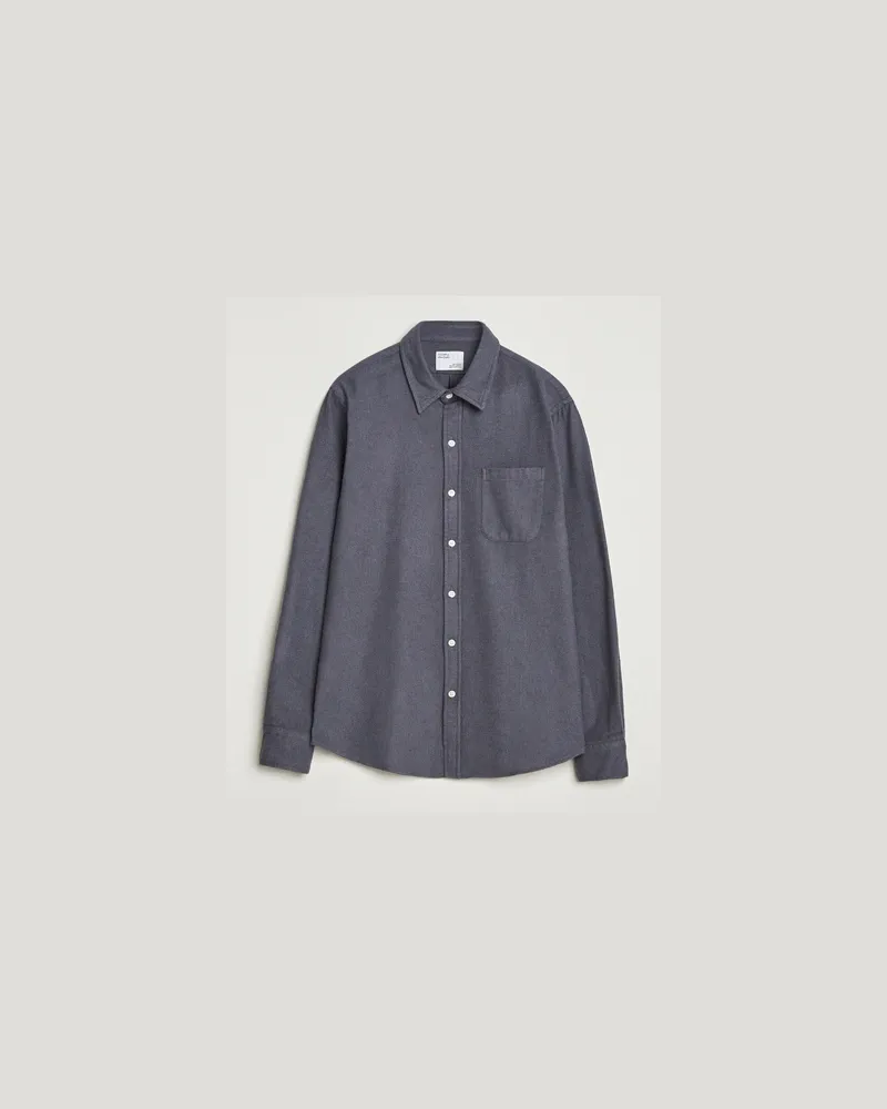 COLORFUL STANDARD Organic Flannel Shirt Lava Grey Grau