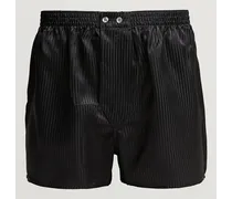 Classic Fit Silk Boxer Shorts Black