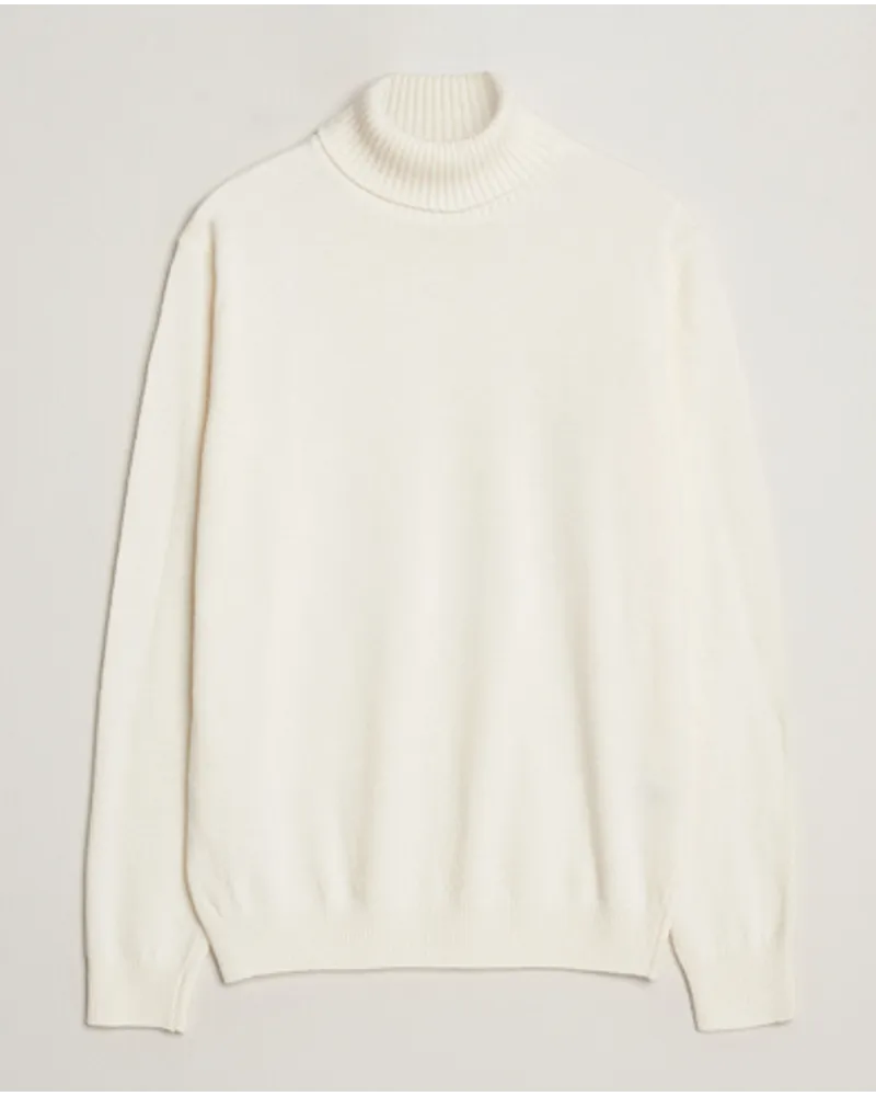 Oscar Jacobson Salim Woll/Cashmere Rollneck Creme Weiß