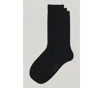 3-Pack Icon Woll/Baumwoll Socks Black